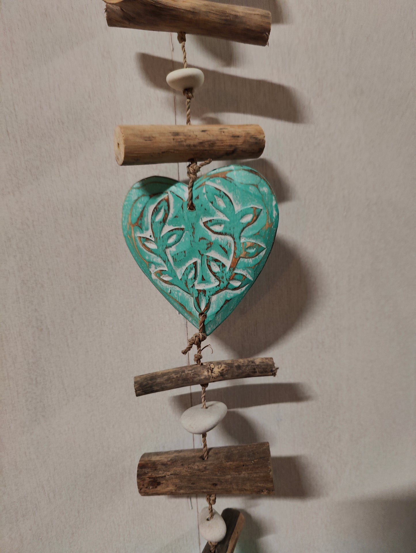 BF 316 Hanger aqua hartjes 85 cm