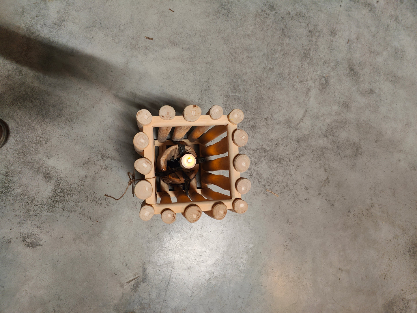 JT 44 Windlicht Teak Naturel 30x30 60 cm hoog