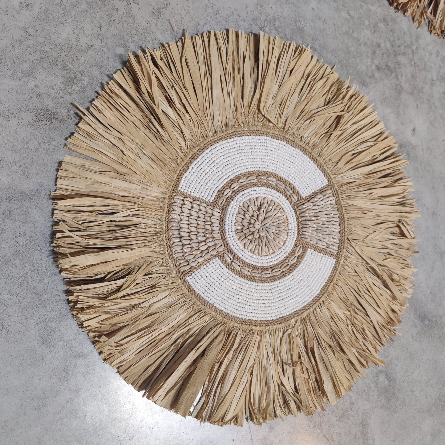 BF 328		Wanddecoratie wit/beige riet set van 3 ook apart verkrijgbaar