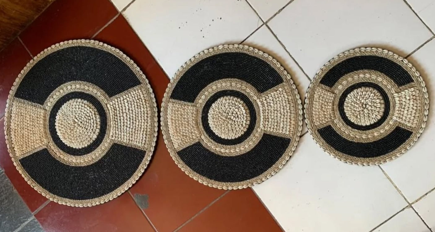 BF351C		Wand deco zwart met beige  50c