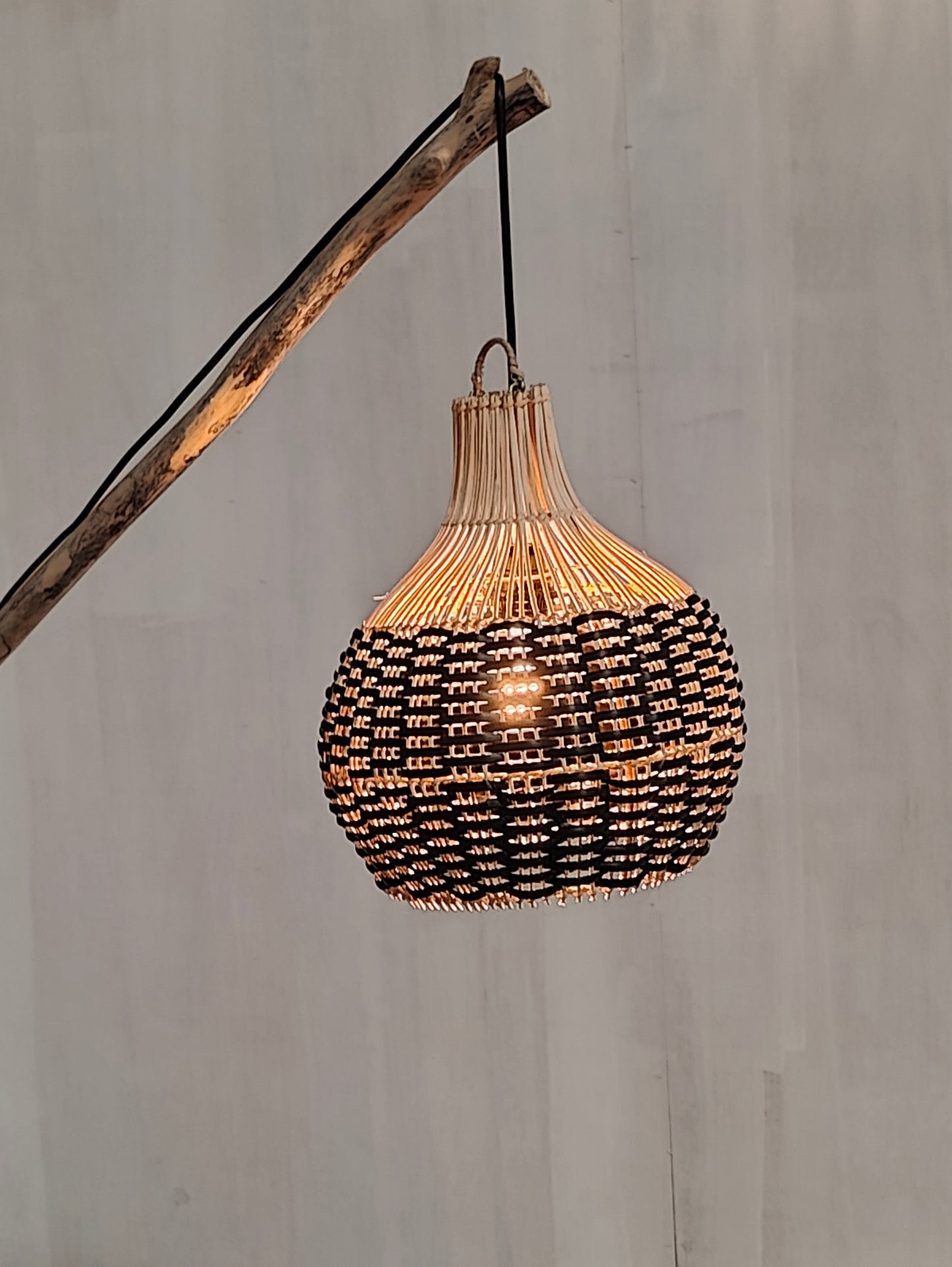 29101		Lamp zwart/wit  25cm