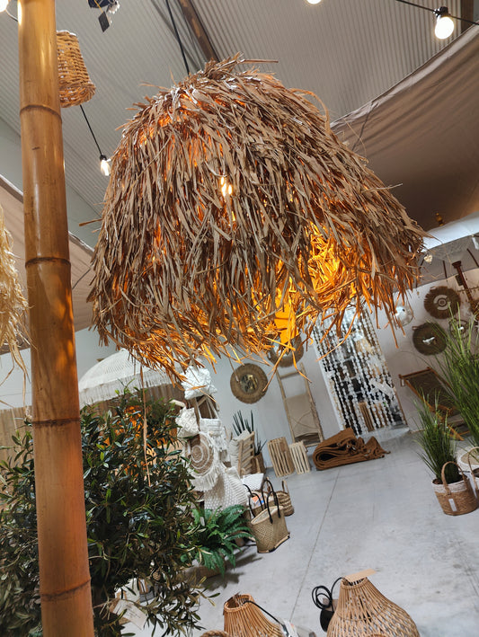 JT 010		Lamp Agel palmvezel  304955A diam 45 hoog 55 cm