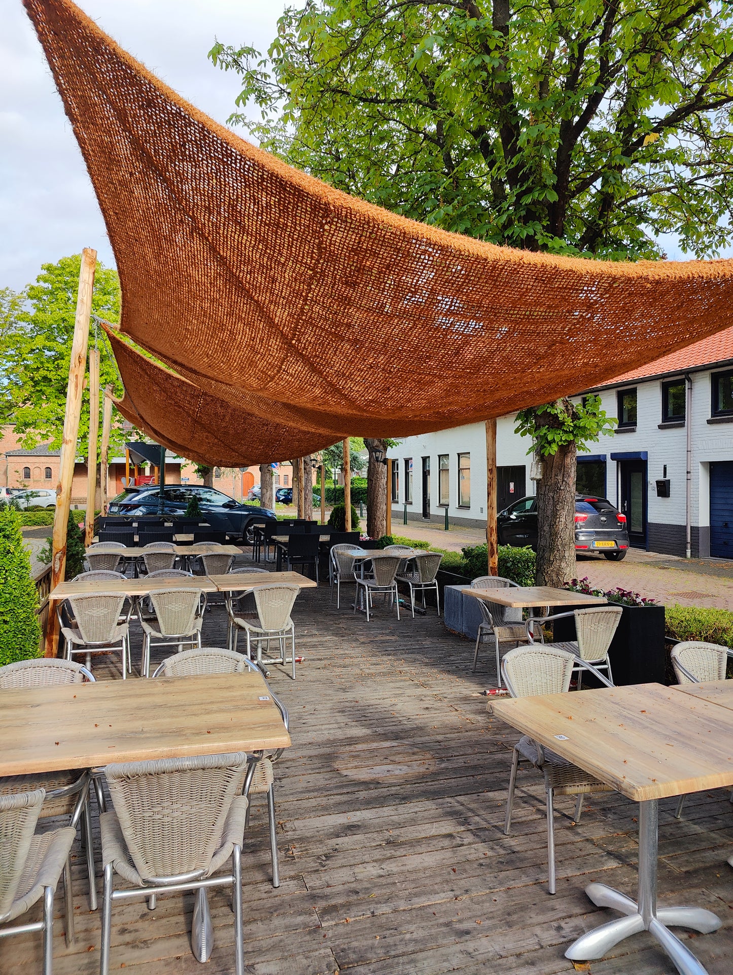 JT 004		kokos schaduwdoek 3,00x3,000mtr