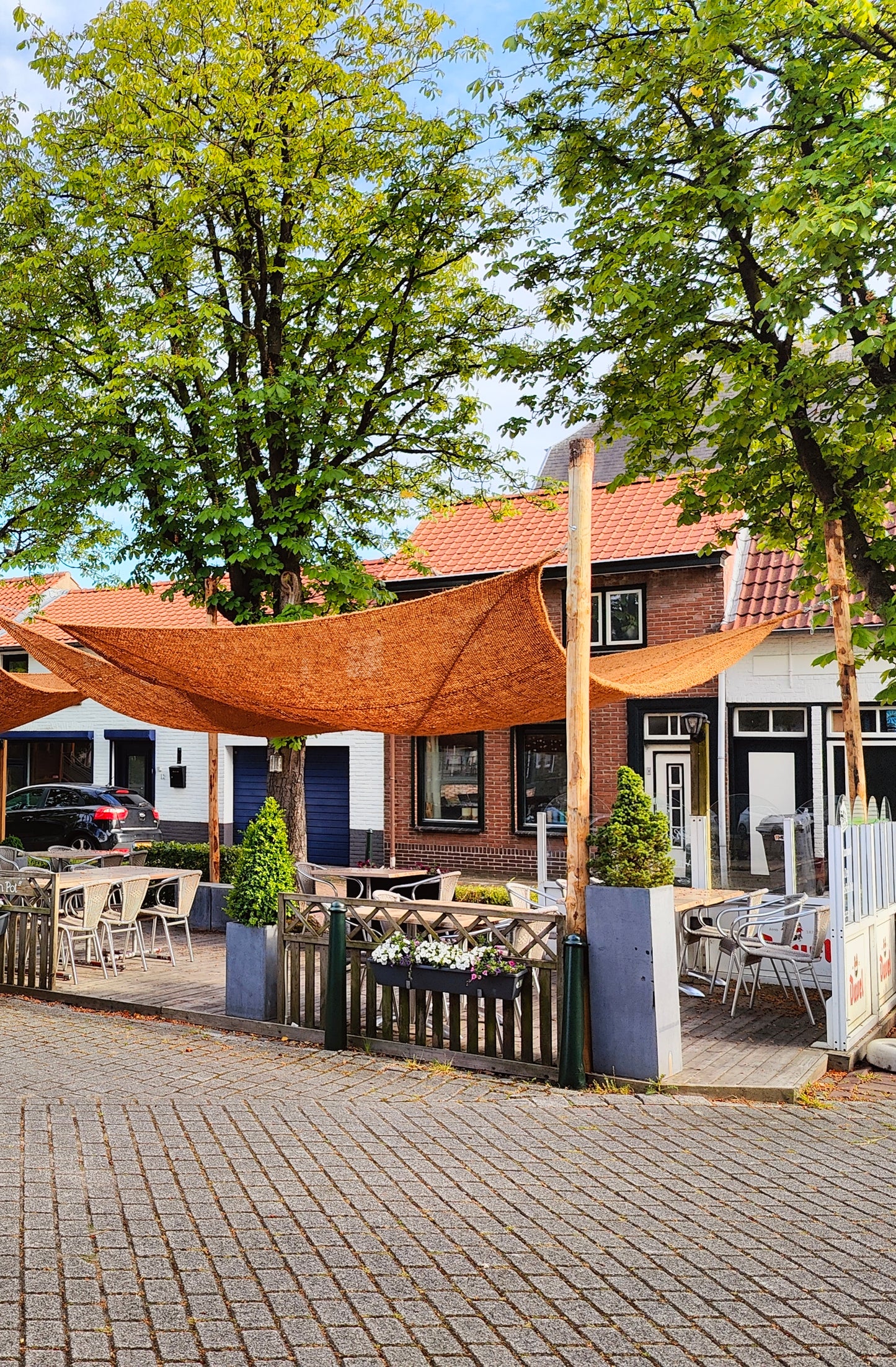 JT 004		kokos schaduwdoek 3,00x3,000mtr