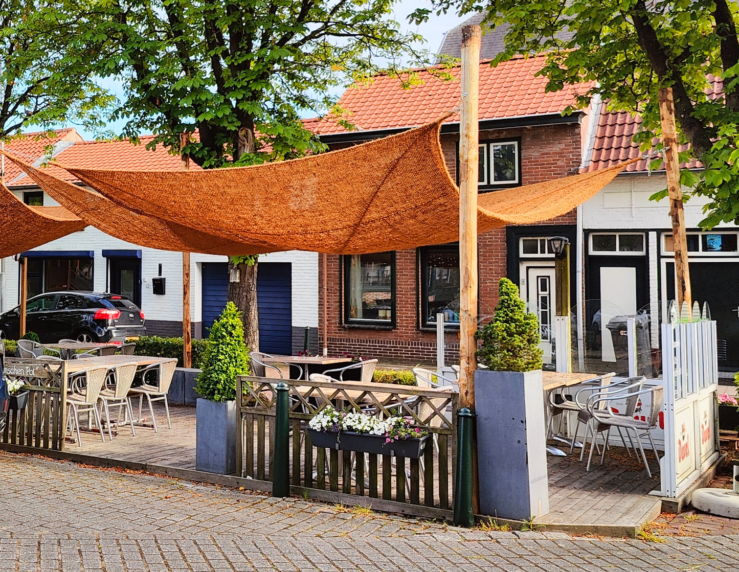 JT 004		kokos schaduwdoek 3,00x3,000mtr