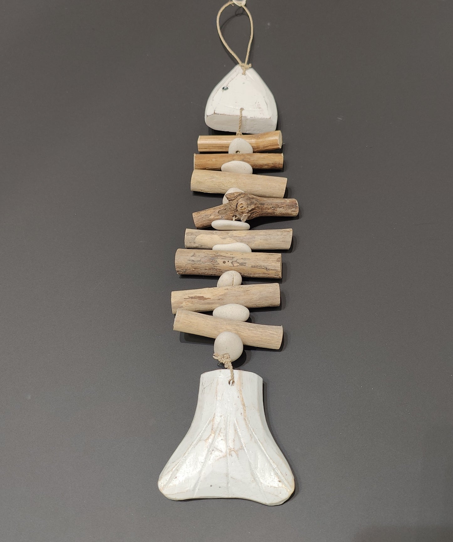 JT023		Houten hanger met vis Aqua